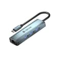 Miniatyrbild 1 av 2: Devia adapter HUB 4in1 EC621 USB-C 3.1 till 3x USB 3.0 + RJ45 djupgrå