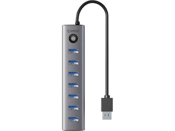 Orico USB HUB Adapter Orico CL7U USB-C till 7x USB 3.0 (grå)