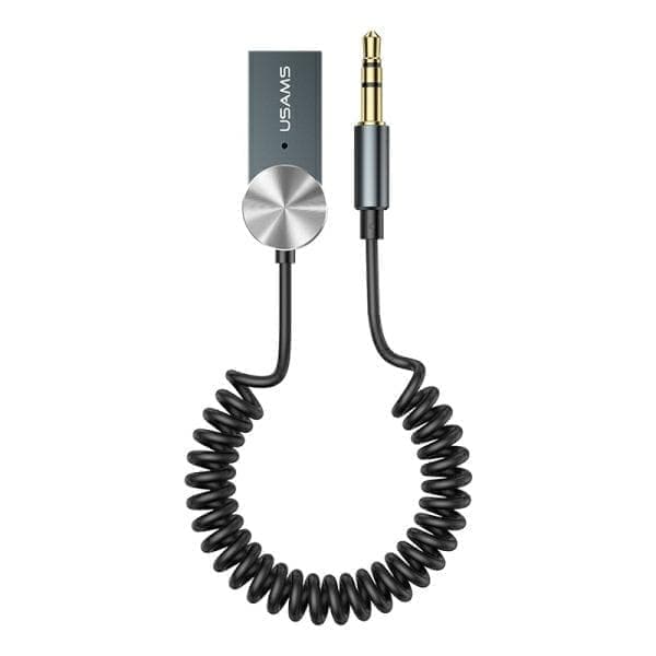 USAMS Bluetooth 5.0 USB-AUX-äänisovitin harmaa/tumma SJ464JSQ01 (US-SJ464)