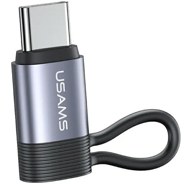 USAMS-sovitin AU17 Lightning – USB-C 30 W teräs/alumiini SJ677LN01 (US-SJ677)