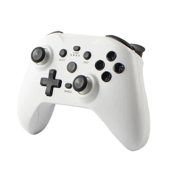 Trådlös Bluetooth-kontroll för Switch/PS3/PS4/Android/WIN 10/IOS, No Stick Drift, Hall Effect Sensing Joystick, No Deadzone, Vit