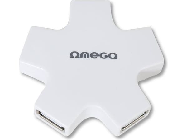 Omega USB 2.0 hub 4-port, white (OUH24SW)