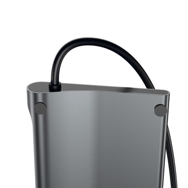 Baseus Enjoyment -sarjan monitoiminen Type-C älykäs HD HUB (PD/HD4K*2/VGA/RJ45/SD/TF/USB*3/Audio*1/teline)Tummanharmaa