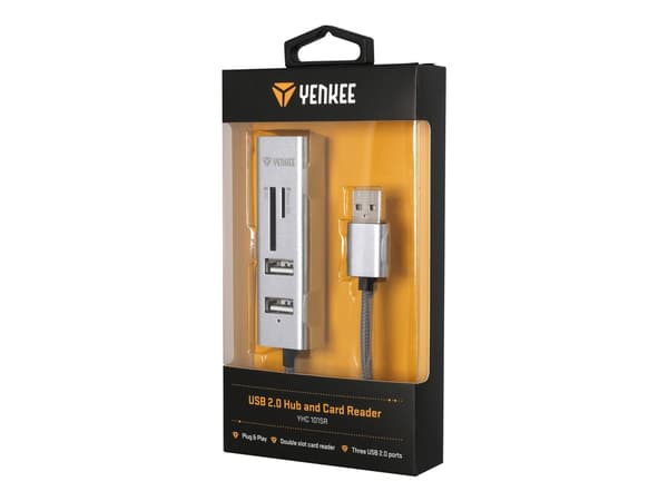 YENKEE YHC 101SR - Hubb - 3 x USB 2.0 - skrivbordsmodell