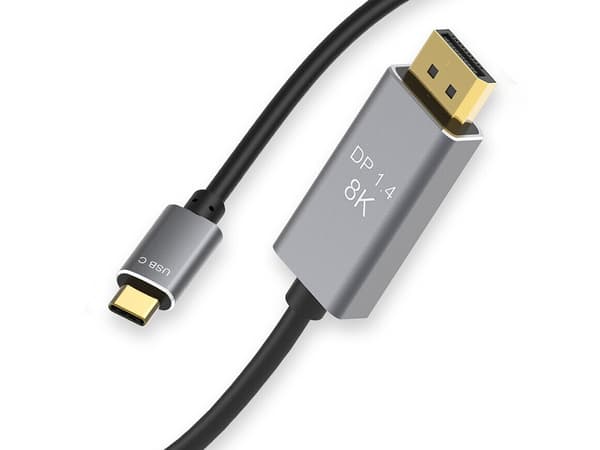 USB-C till DisplayPort 1.4 kabel 1.8m – Upp till 8k