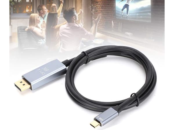 USB-C till DisplayPort 1.4 kabel 1.8m – Upp till 8k