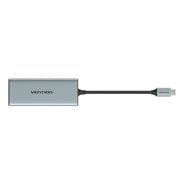 USB-C till HDMI, 3x USB 3.0, SD, TF, PD Hub Vention TOPHB 0,15m Grå