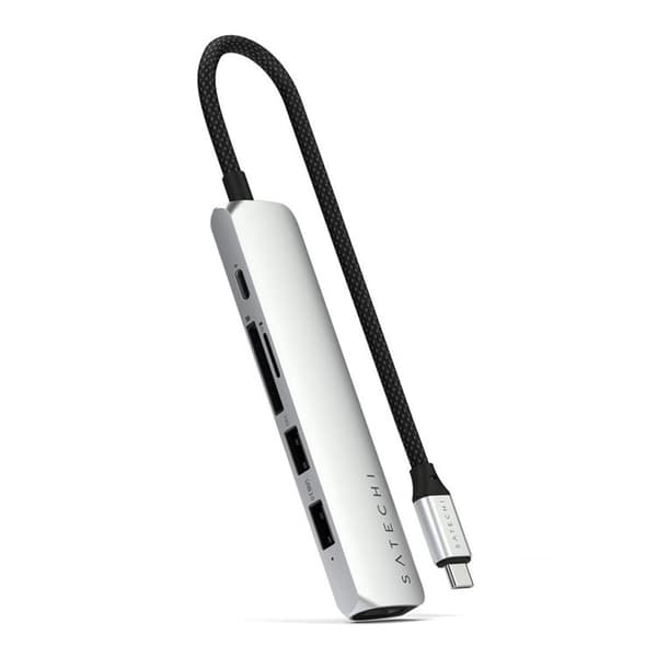 Satechi 6-i-1 HUBB USB-C Slim Multiport Adapter - Silver