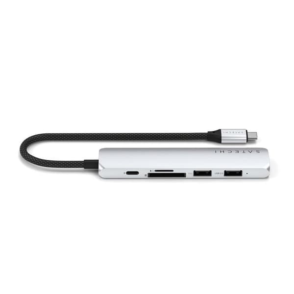 Satechi 6-i-1 HUBB USB-C Slim Multiport Adapter - Silver
