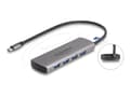 Pikkukuva 1 / 4: Delock USB 10 Gbps 4-porttinen USB Type-A -keskitin, jossa on USB Type-C-portti ja lisävirtapistoke