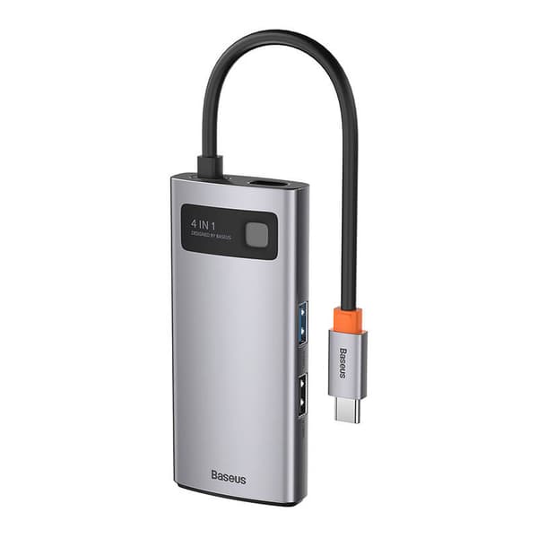 Hub 4in1 Baseus Metal Gleam Series, USB-C till USB 3.0 + USB 2.0 + HDMI + USB-C PD