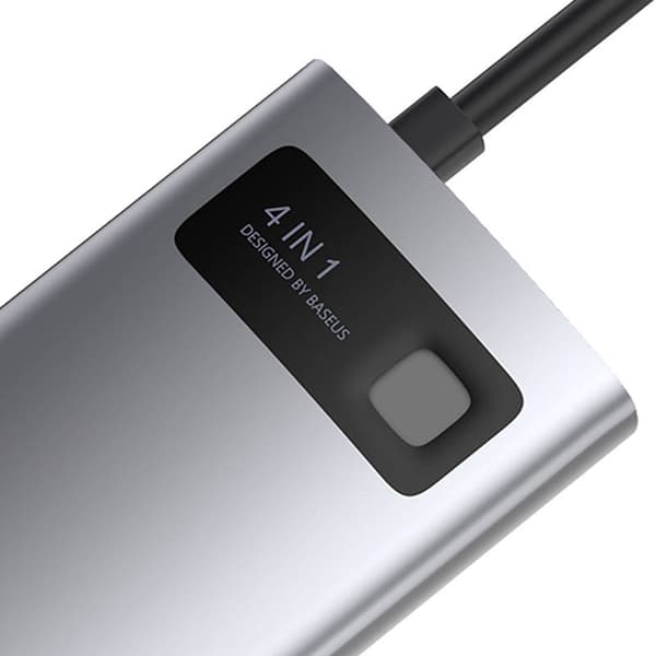 Hub 4in1 Baseus Metal Gleam Series, USB-C till USB 3.0 + USB 2.0 + HDMI + USB-C PD
