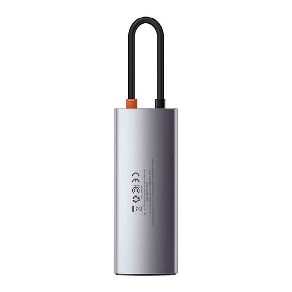 Hub 5in1 Baseus Metal Gleam Series, USB-C till 3x USB 3.0 + HDMI + USB-C PD