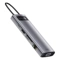 Pikkukuva 4 / 11: Keskitin 9in1 Baseus Metal Gleam -sarja, USB-C - 3x USB 3.0 + HDMI + USB-C PD + Ethernet RJ45 + microSD/SD + VGA