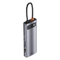 Pikkukuva 5 / 11: Keskitin 9in1 Baseus Metal Gleam -sarja, USB-C - 3x USB 3.0 + HDMI + USB-C PD + Ethernet RJ45 + microSD/SD + VGA