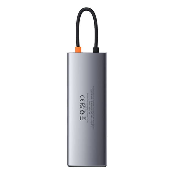 Keskitin 9in1 Baseus Metal Gleam -sarja, USB-C - 3x USB 3.0 + HDMI + USB-C PD + Ethernet RJ45 + microSD/SD + VGA