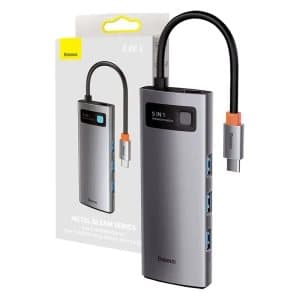 Adapter 5i1 Baseus Hub USB-C til 3x USB 3.0 + HDMI + USB-C PD