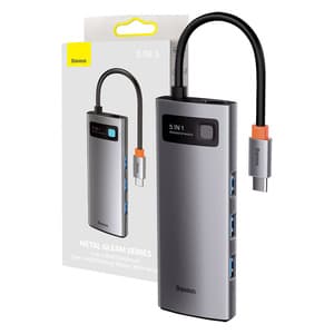 Adapter 5i1 Baseus Hub USB-C til 3x USB 3.0 + HDMI + USB-C PD