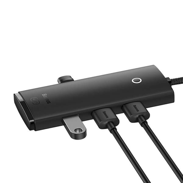 Baseus Lite Series Hub 4in1 USB-C - 4x USB 3.0 + USB-C, 1m (musta)