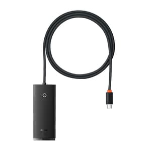 Baseus Lite Series Hub 4in1 USB-C - 4x USB 3.0 + USB-C, 1m (musta)