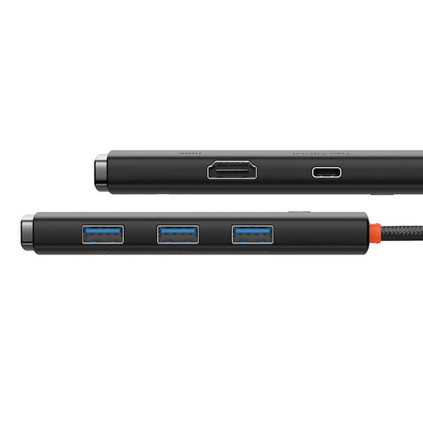 Baseus Lite Series Hub 5w1 USB-C till 3x USB 3.0 + USB-C + HDMI (svart)