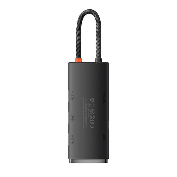 Baseus Lite Series Hub 5w1 USB-C till 3x USB 3.0 + USB-C + HDMI (svart)
