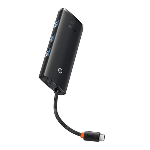Baseus Lite Series Hub 5w1 USB-C till 3x USB 3.0 + USB-C + HDMI (svart)