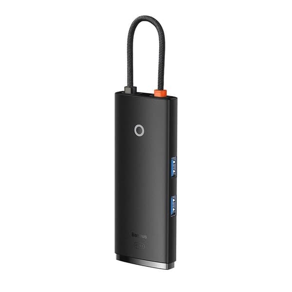 Hub 6w1 Baseus Lite Series USB-C til 2x USB 3.0 + USB-C PD + HDMI + SD/TF (sort)