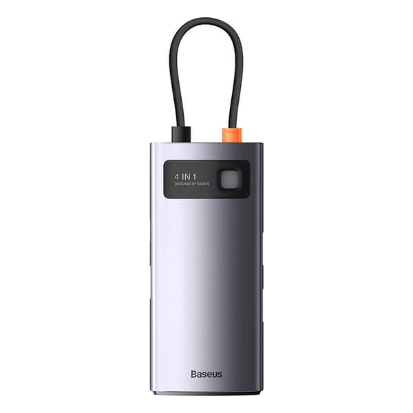 Keskitin 4in1 Baseus Metal Gleam -sarja, USB-C - 3x USB 3.0 + Ethernet RJ45