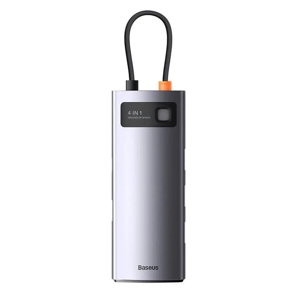 Hub 4in1 Baseus Metal Gleam -sarja, USB-C - 4x USB 3.0