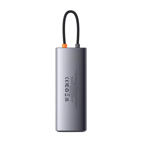 Hub 9in1 Baseus Metal Gleam Series, USB-C - 2x USB 3.0 + 2x HDMI + USB 2.0 + USB-C PD + Ethernet RJ45 + microSD/SD