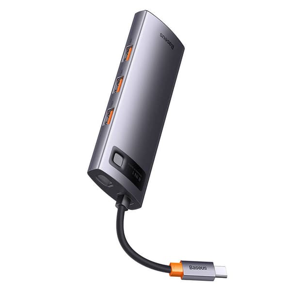 Hub 8in1 Baseus StarJoy Series, USB-C til 3x USB 3.1 + HDMI + USB-C PD + RJ45 + microSD/SD