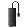 HUB Adapter 4-Port USB-C Baseus OS-Lite 25 cm (sort)