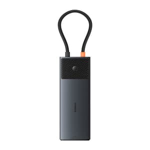 Adapter Hub 10in1 Baseus USB-C - 2xHDMI, 3xUSB-A, USB-C, RJ45, SD/TF, PD (sort)