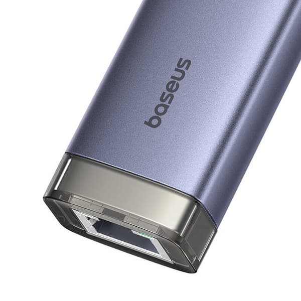 Hub 4in1 Baseus UltraJoy USB-A&USB-C till 3xUSB3.0+USB-C+RJ45 (grå)