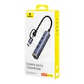 Miniatyrbild 8 av 10: Hub 4in1 Baseus UltraJoy USB-A&USB-C till 3xUSB3.0+USB-C+RJ45 (grå)