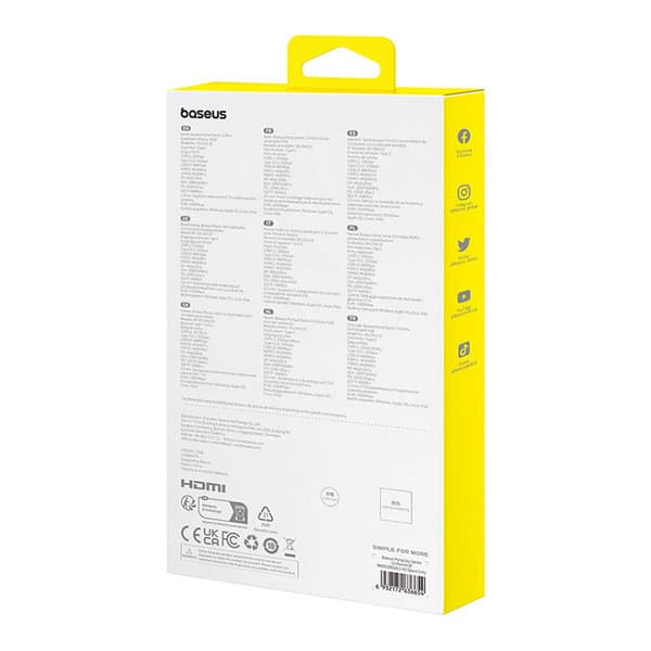 Keskitin 13in1 Baseus PortalJoy USB-C HDMI+DP+VGA+C+USB+PD+RJ45+SD/TF+3,5mm (harmaa)