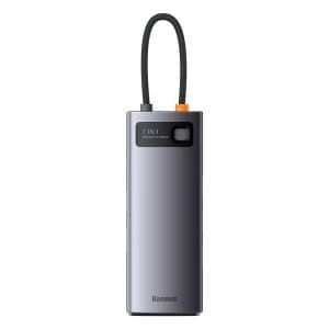 Hub 7in1 Baseus Metal Gleam Series, USB-C til 3x USB 3.0 + HDMI + USB-C PD + VGA + Ethernet RJ45