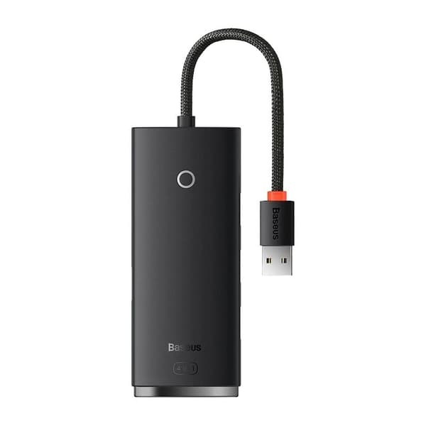 Baseus Lite Series Hub 4-i-1 USB til 4x USB 3.0, 25 cm (sort)