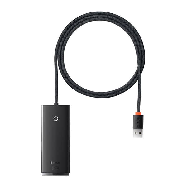 Hub 4in1 Baseus Lite Series USB til 4x USB 3.0, 1m (sort)
