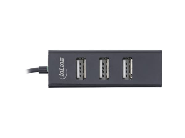 InLine 33293J, USB 2.0 Type-A, USB 2.0 Type-A, 480 Mbit/s, Svart, Plast, 0,015 m