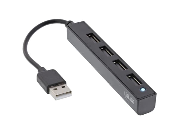 InLine 33293K, USB 2.0 Type-A, USB 2.0 Type-A, 480 Mbit/s, Svart, Plast, 0,015 m