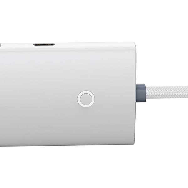 Baseus Lite Series Hub 4in1 USB till 4x USB 3.0, 25cm (vit)