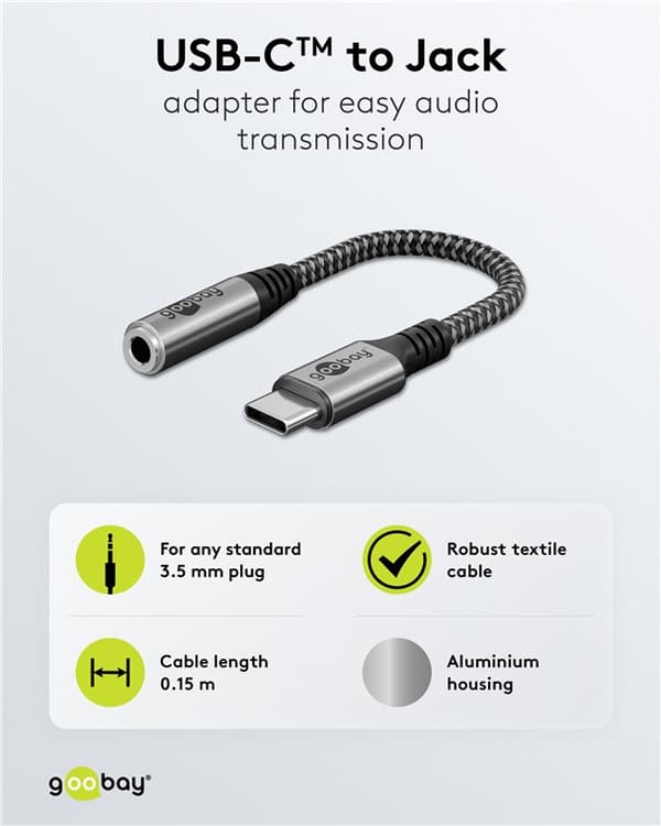 Adapter USB-C™ till jack, 3,5 mm AUX