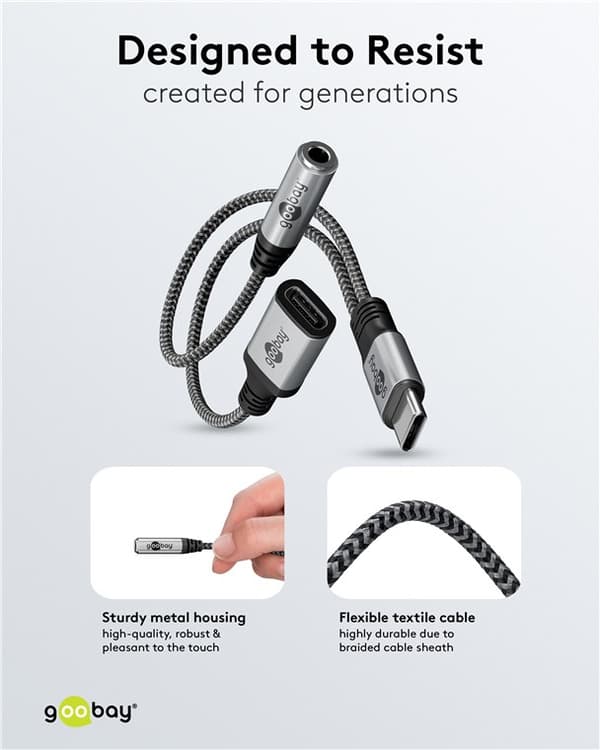 Adapter USB-C™ till USB-C™ och jack, 3,5 mm AUX