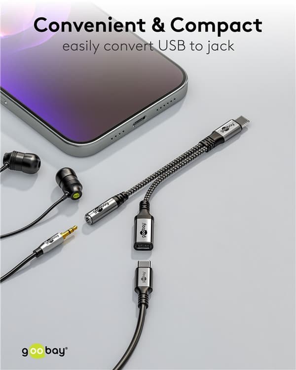 Adapter USB-C™ till USB-C™ och jack, 3,5 mm AUX