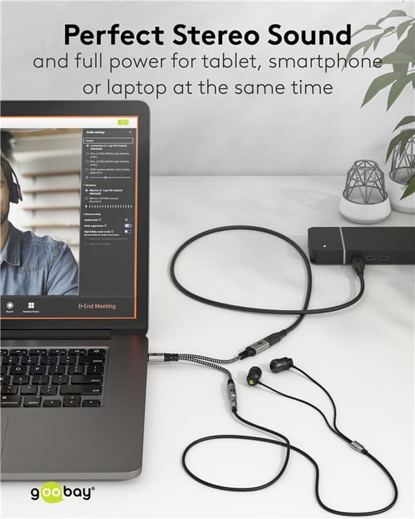 Adapter USB-C™ till USB-C™ och jack, 3,5 mm AUX