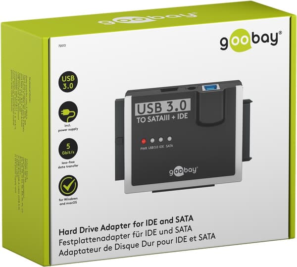 USB 3.0 harddiskadapter til IDE og SATA