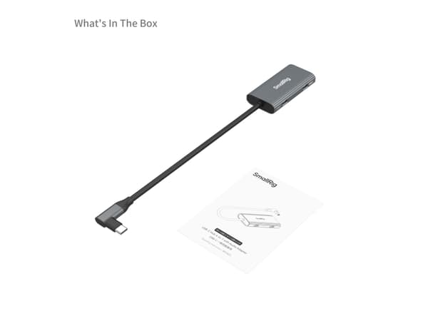 SmallRig 4598, USB 2.0, USB 3.2 Gen 1 (3.1 Gen 1) Type-A, 1250 Mbit/s, Grå, 100 W, 5 V, 2/3 A