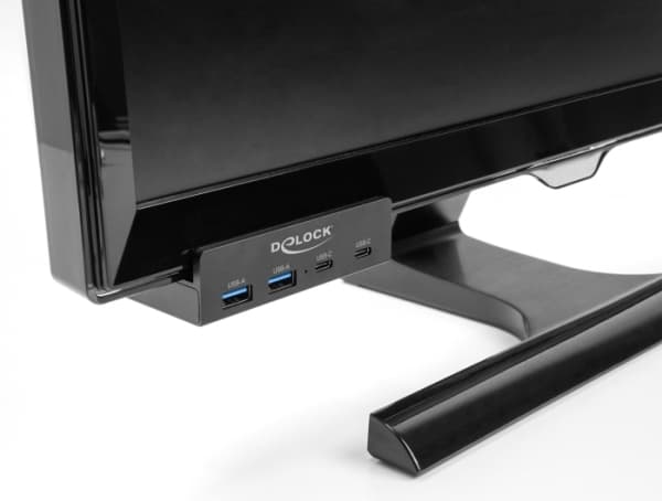 Delock - Hub - 5 Gbps, external, with locking screw - 2 x USB-C + 2 x USB - stasjonær